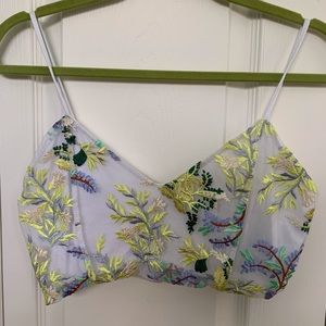 UO floral crop top + bralette